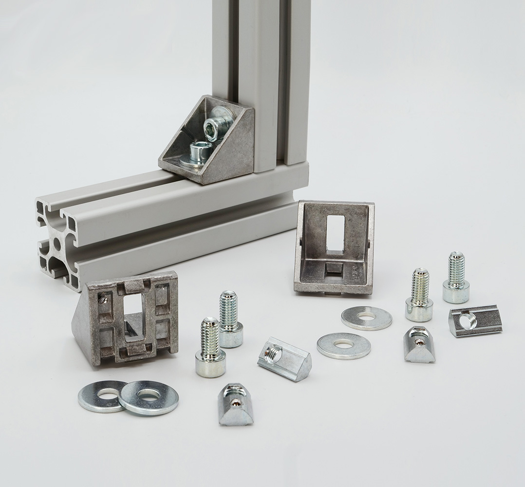 10x Befestigungsset Winkel 40 Nut 8