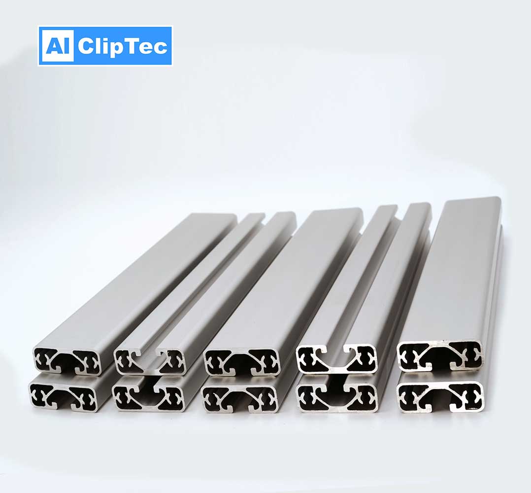 Sparpaket Aluprofil AlClipTec 40×16 SUPERLEICHT Nut 8