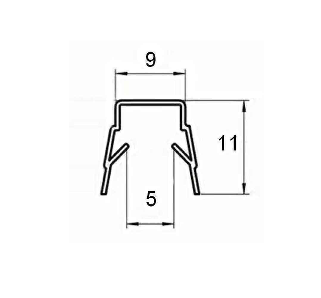 Einfassprofil grau Querschnitt