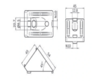 45° Winkelverbinder für 45x45 Nut 10 Aluprofil