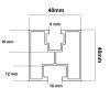 Solarprofil 40×40 BV Solarschiene Montageschiene