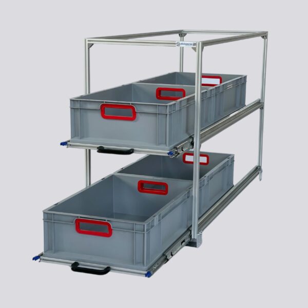 heckauszug aus aluprofilen - 2 ebenen