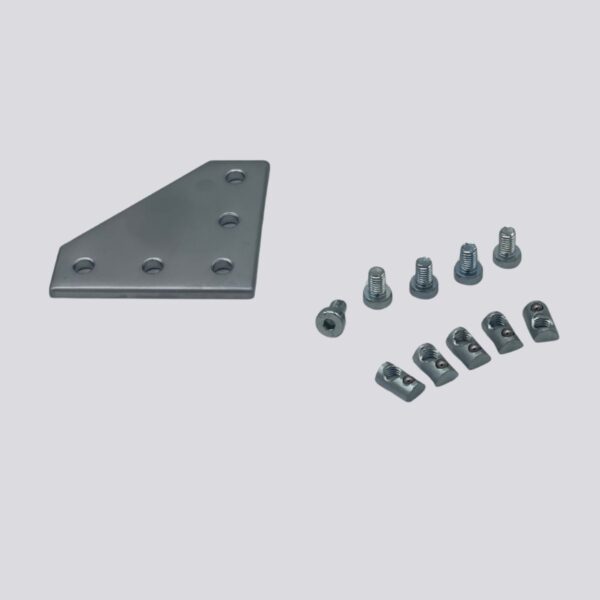 knotenblech für nut5 profile - mit befestigungsset