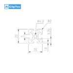 Aluprofil 20x20 item kompatibel