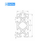 Aluprofil 20x40 item kompatibel - aluboerse
