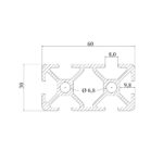 Aluprofil AlClipTec 30x60 Nut 8