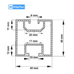 4040BN Solarprofil Querschnitt