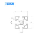 Aluprofil 45x45 Bosch kompatibel