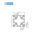 Aluprofil 80x80 item kompatibel - aluboerse