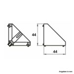 Abdeckkappe Winkel 45x45 Querschnitt