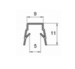 Einfassprofil grau Querschnitt