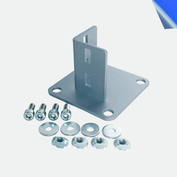 Fußkonsole für 45x45 Aluprofile - Pfostenkonsole inkl. Profilverschraubung