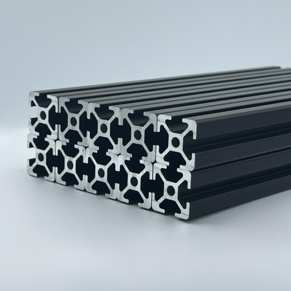Aluprofil 20x20 Nut 5 I-Typ schwarz eloxiert, Sparpaket 10x 2000 mm