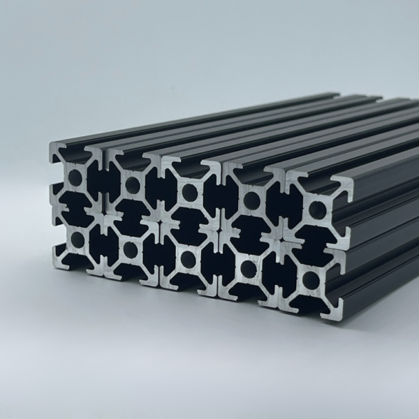 Aluprofil 20x20 Nut 6 B-Typ schwarz eloxiert Sparpaket 10× 1500 oder 2000 mm