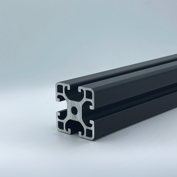 Aluprofil 40x40 Nut 8, I-Typ schwarz eloxiert