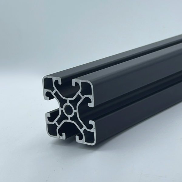 Aluprofil 40x40 SUPERLEICHT Nut 8, I-Typ schwarz eloxiert