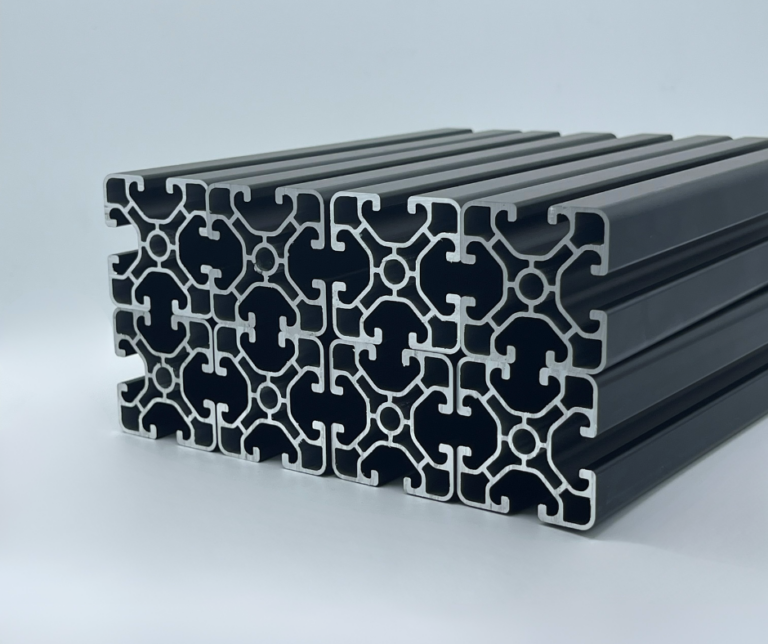Sparpaket Aluprofil AlClipTec 40×40 SUPERLEICHT Nut 8 schwarz