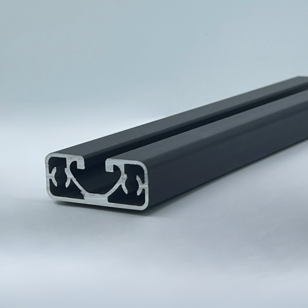 Aluprofil 40×16 SUPERLEICHT Nut 8, I-Typ schwarz eloxiert