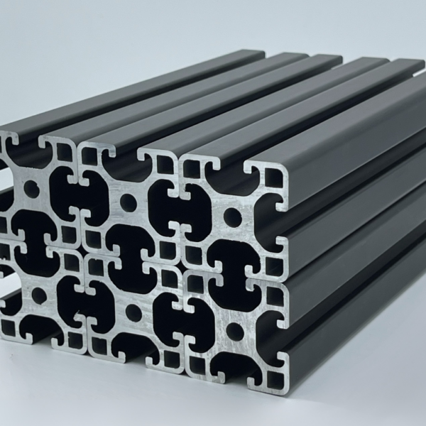 Sparpaket 40x40 Nut 8 I-Typ 6x2000mm schwarz eloxiert | Systemprofil Aluprofil