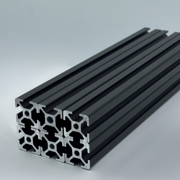 Sparpaket 30x30 Nut 8 B-Typ 6x2000mm schwarz eloxiert | Systemprofil Aluprofil