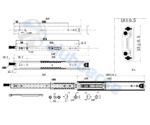 Schwerlastauszug 400mm zeichnung